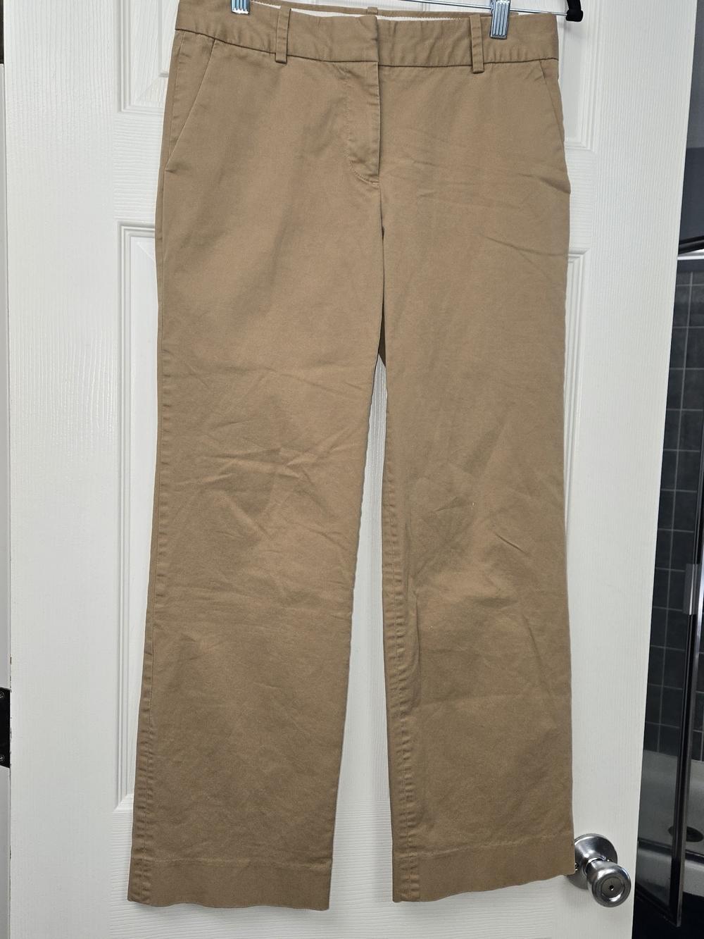 J.Crew Womens 6P Tan Cafe Trouser Chino Pants Flawed